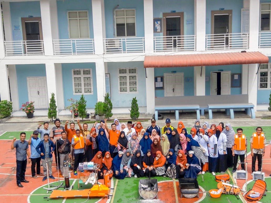 Memperingati Hari Kesiapsiagaan Bencana, Fakultas Keperawatan Universitas Syiah Kuala Gelar Simulasi Penanggulangan Bencana.